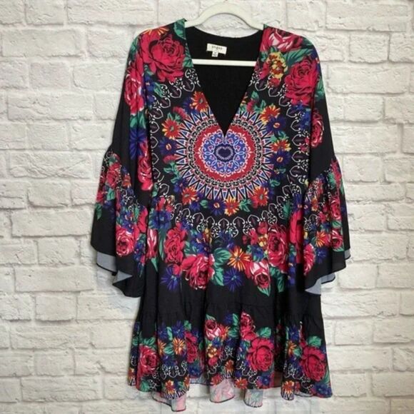 Umgee MADALYN DRESS Medallion Floral Size Medium - Picture 4 of 10